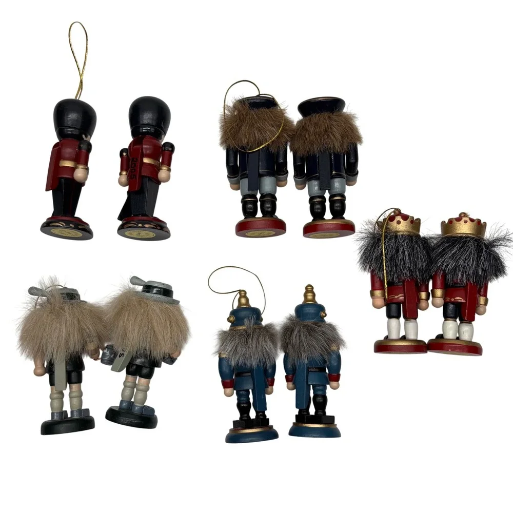 Zims Heirloom Collectibles Wooden Nutcracker Christmas Ornaments Set of 10